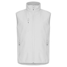 CLIQUE CLASSIC SOFTSHELL VEST WHITE