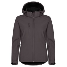 CLIQUE CLASSIC SOFTSHELL HOODY JACKET WOMEN DARK GREY