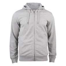 CLIQUE PREMIUM OC HOODY FZ GREY MELANGE