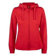 CLIQUE BASIC ACTIVE HOODY FZ WOMEN RED