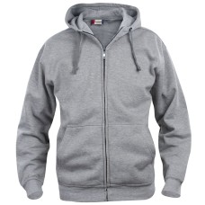 CLIQUE BASIC HOODY FULL ZIP GREY MELANGE