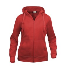 CLIQUE BASIC HOODY FULL ZIP WOMEN RED
