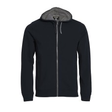 CLIQUE CLASSIC HOODY FULL ZIP BLACK