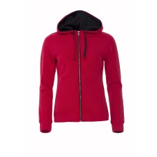 CLIQUE CLASSIC HOODY FULL ZIP WOMEN RED