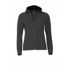 CLIQUE CLASSIC HOODY FULL ZIP WOMEN ANTRACIT MELANGE