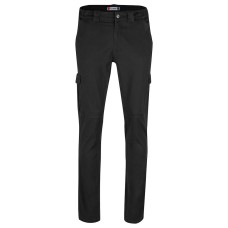 CLIQUE CARGO POCKET STRETCH PANTS BLACK