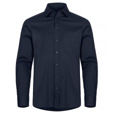 CLIQUE STRETCH SHIRT L/S DARK NAVY