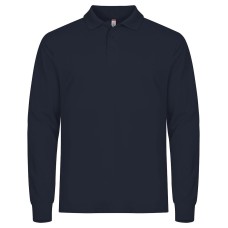 CLIQUE MANHATTAN L/S POLO DARK NAVY
