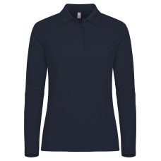 CLIQUE MANHATTAN WOMEN L/S POLO DARK NAVY