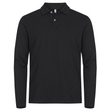 CLIQUE STRETCH PREMIUM POLO L/S BLACK