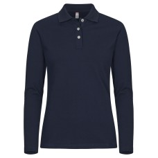 CLIQUE STRETCH PREMIUM POLO WOMEN L/S DARK NAVY