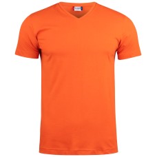 CLIQUE BASIC-T V-NECK BLOOD ORANGE