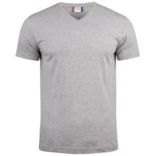 CLIQUE BASIC-T V-NECK GREY MELANGE