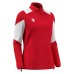 CHANTICO WMN 1/4 ZIP TOP RED/WHT