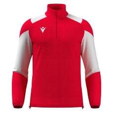CUZCO 1/4 ZIP TOP RED/WHT