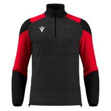 CUZCO 1/4 ZIP TOP BLK/RED