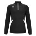 FRASER 1/4 ZIP TOP BLK/WHT