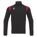 GANGE 1/4 ZIP TOP BLK/RED