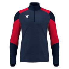 IZEL 1/4 ZIP TOP NAV/RED