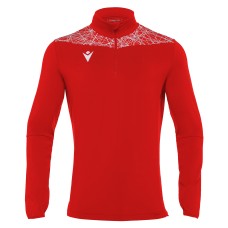 TIBER 1/4 ZIP TOP RED/WHT