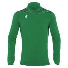 TIBER 1/4 ZIP TOP GRN/BLK