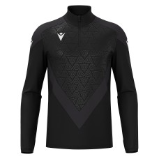 YARUGA 1/4 ZIP TOP BLK/DGRY