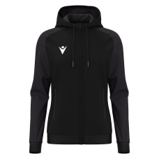ATLAS WMN FULL ZIP HOODY TOP BLK/DGRY