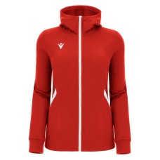 BASTET FULL ZIP TOP HOODY WOMAN RED/WHT