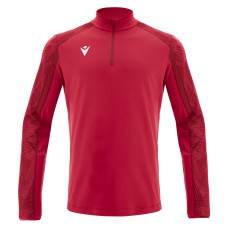 NARYN 1/4 ZIP TOP RED/DRED