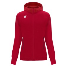 DRUM FULL LENGTH ZIP WOMAN HOODY RED