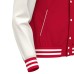 FIDDLE VARSITY COLLEGE JACKET RED/OFFWHT