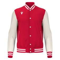 FIDDLE VARSITY COLLEGE JACKET RED/OFFWHT