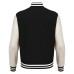 FIDDLE VARSITY COLLEGE JACKET BLK/OFFWHT