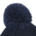 SNOW POM POM BEANIE NAV
