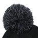 SNOW POM POM BEANIE BLK