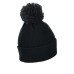 SNOW POM POM BEANIE BLK