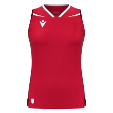 LILY SHIRT WMN SL RED/WHT